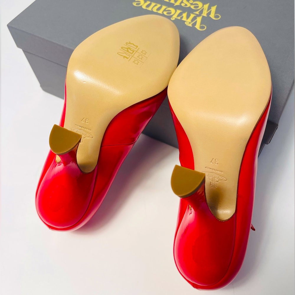 Vivienne Westwood RARE SS2016 MARY JANE IN RED PATENT LEATHER HEELS NWT